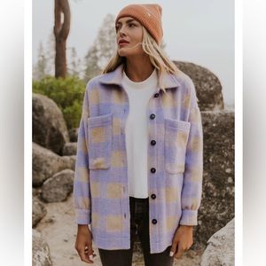 Roolee Evermore Shacket Purple/tan